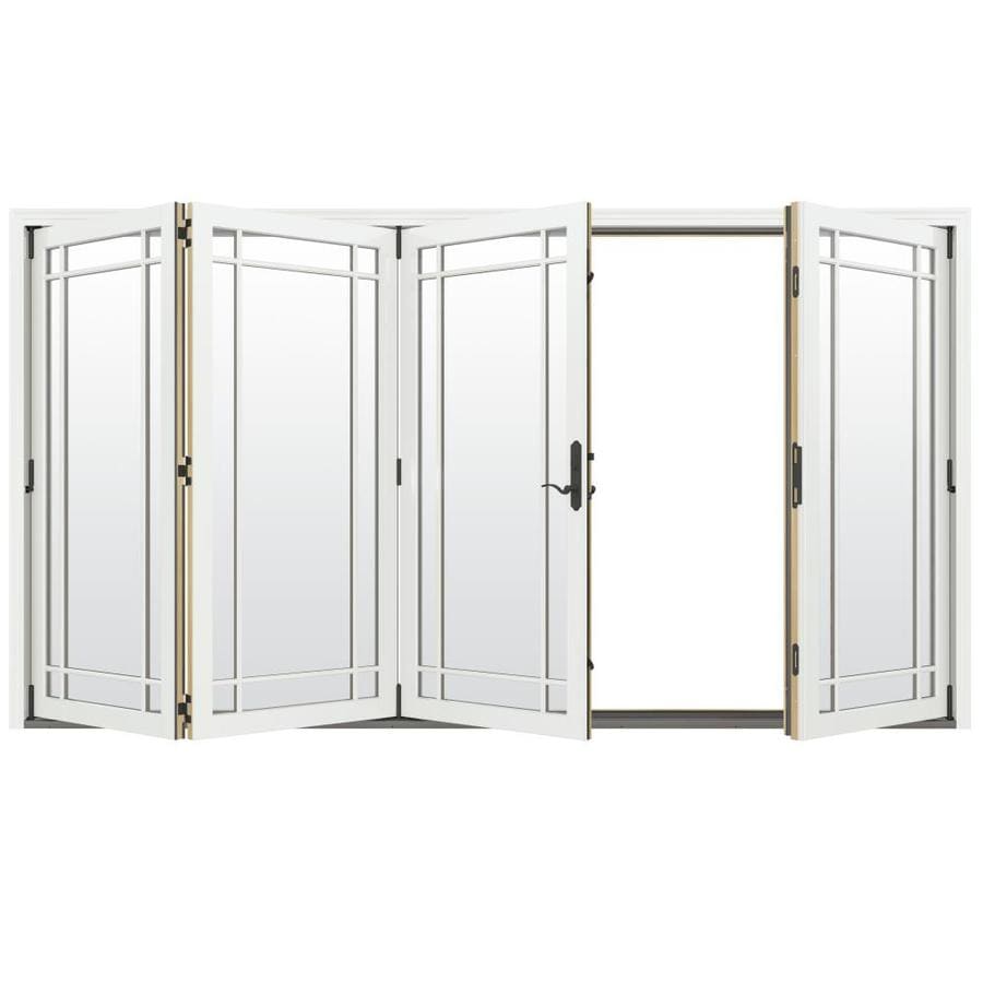 JELD-WEN Simulated Divided Light Brilliant White Clad-Wood Left-Hand ...