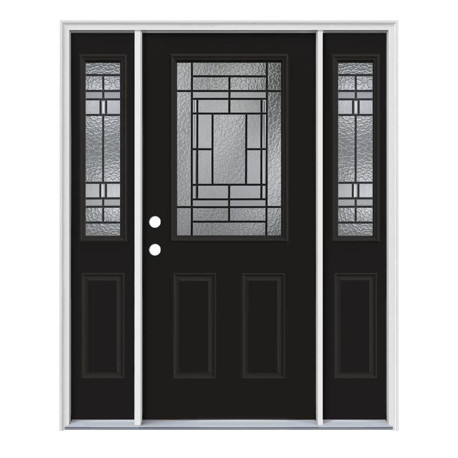 Steel Single door with sidelights Front Doors at