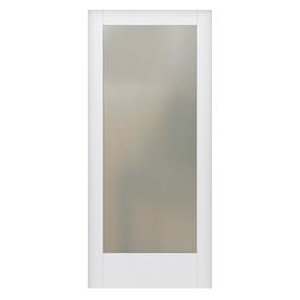 Slab Doors At Lowes Jeld Wen Moda 1011 Primed 1 Panel Square Solid Core Frosted Gl Wood Slab