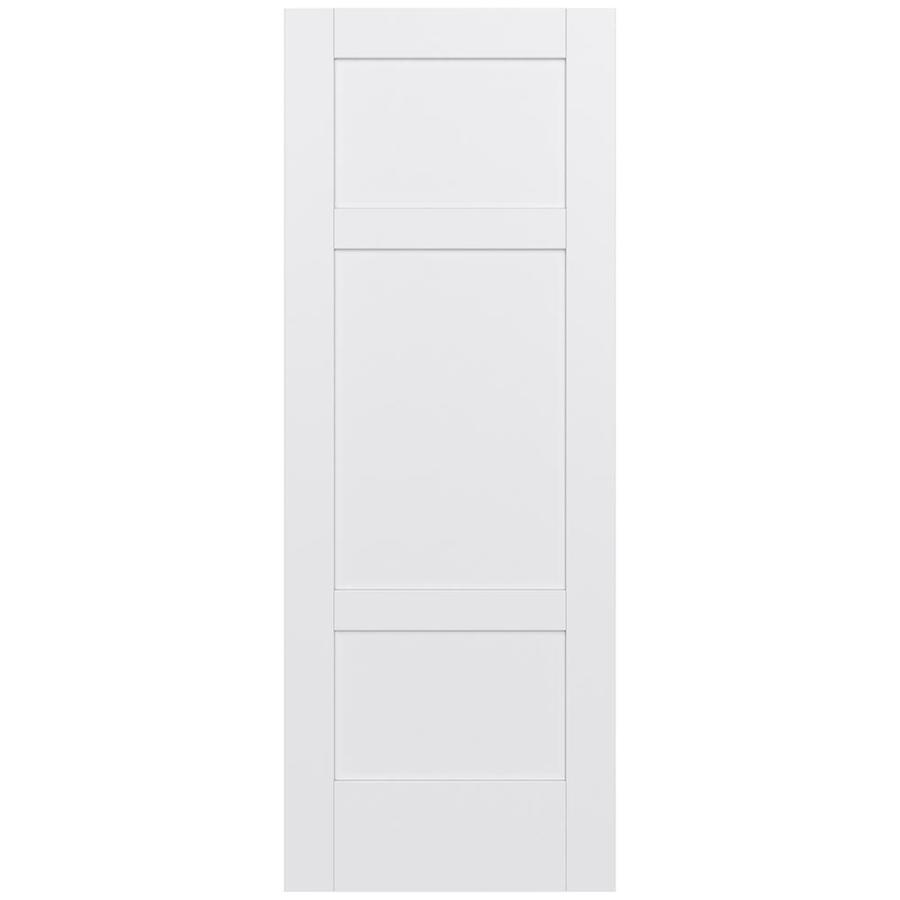 JELD-WEN MODA 1031W 30-in x 80-in Primed 3-Panel Square Solid Core ...