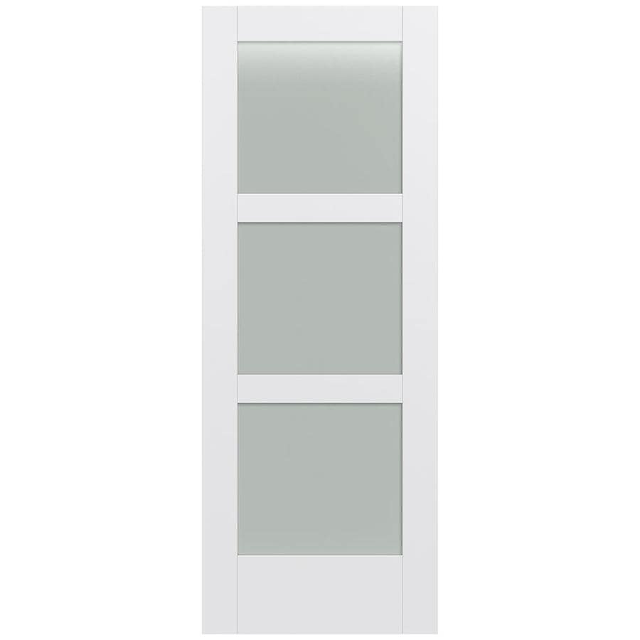 Jeld Wen Moda 1035w Primed 3 Panel Square Solid Core Frosted