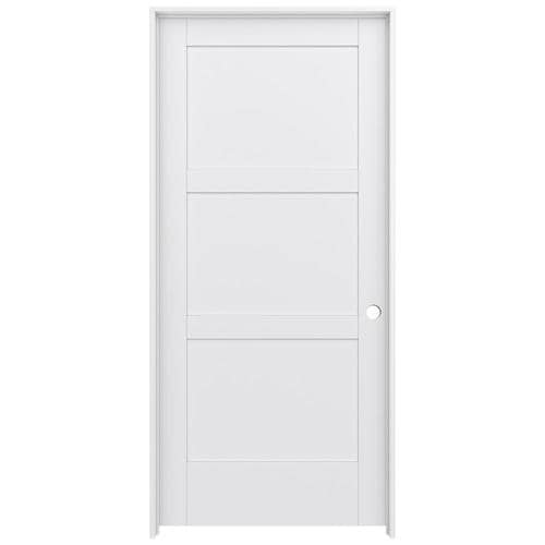 JELD-WEN MODA 1035W Primed 3-panel Square Solid Core MDF Pre-Hung Door ...