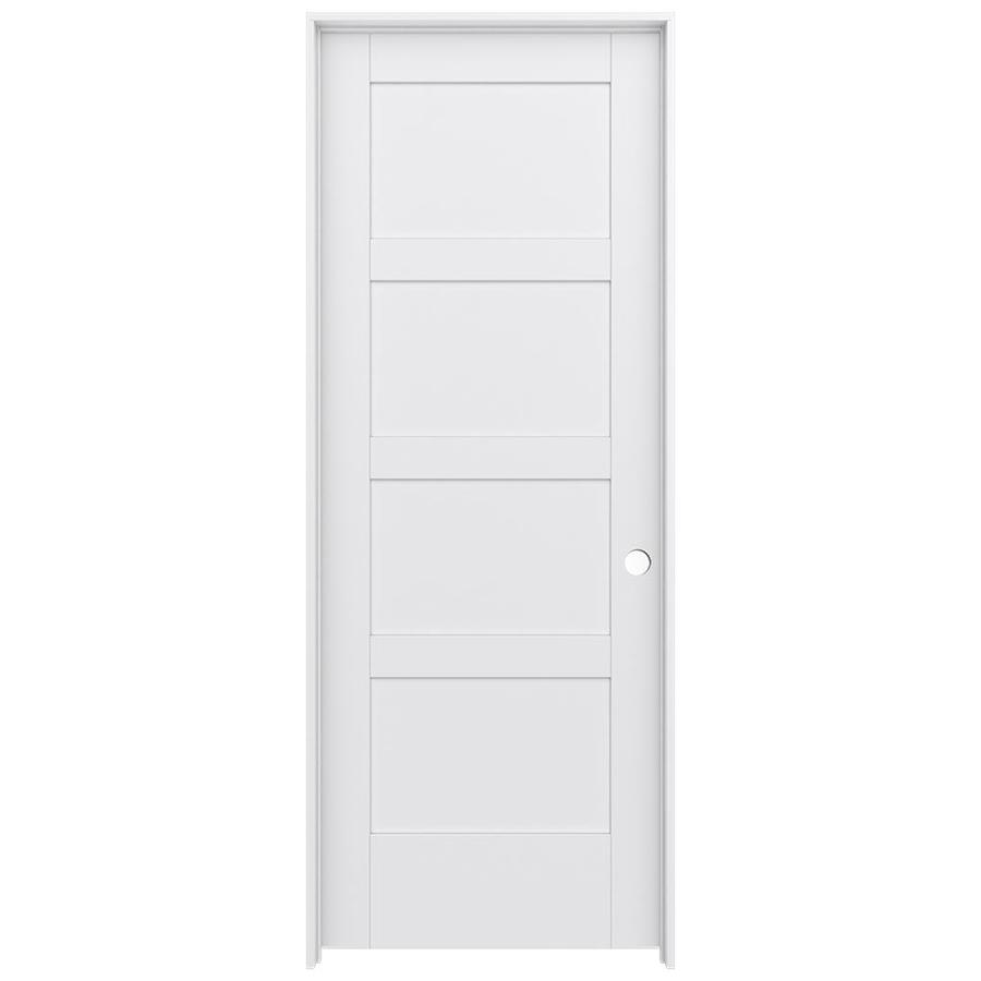 JELDWEN MODA 1044W 24in x 80in Primed 4 Panel Square Solid Core