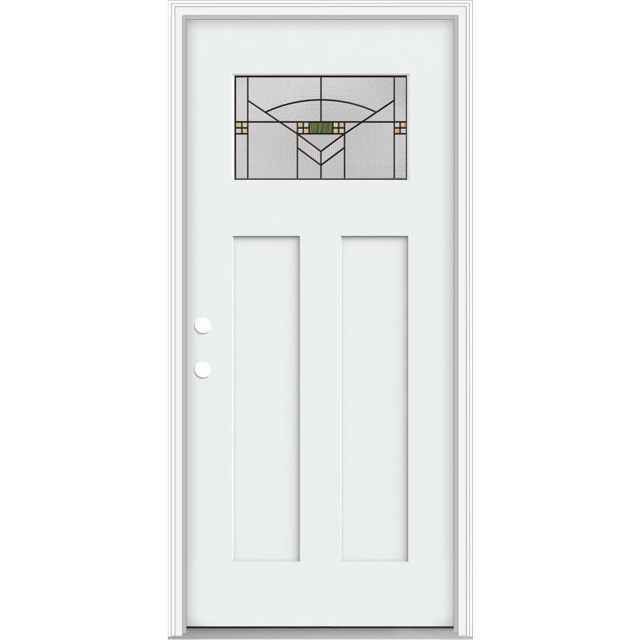 Jeld Wen Craftsman Decorative Glass Right Hand Inswing Modern