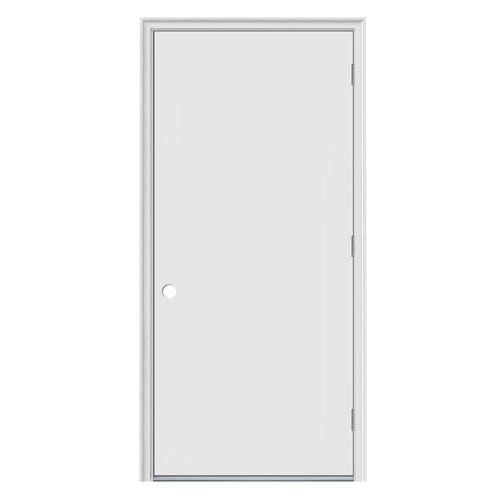 JELD-WEN Left-Hand Outswing Primed Steel Prehung Entry Door with ...