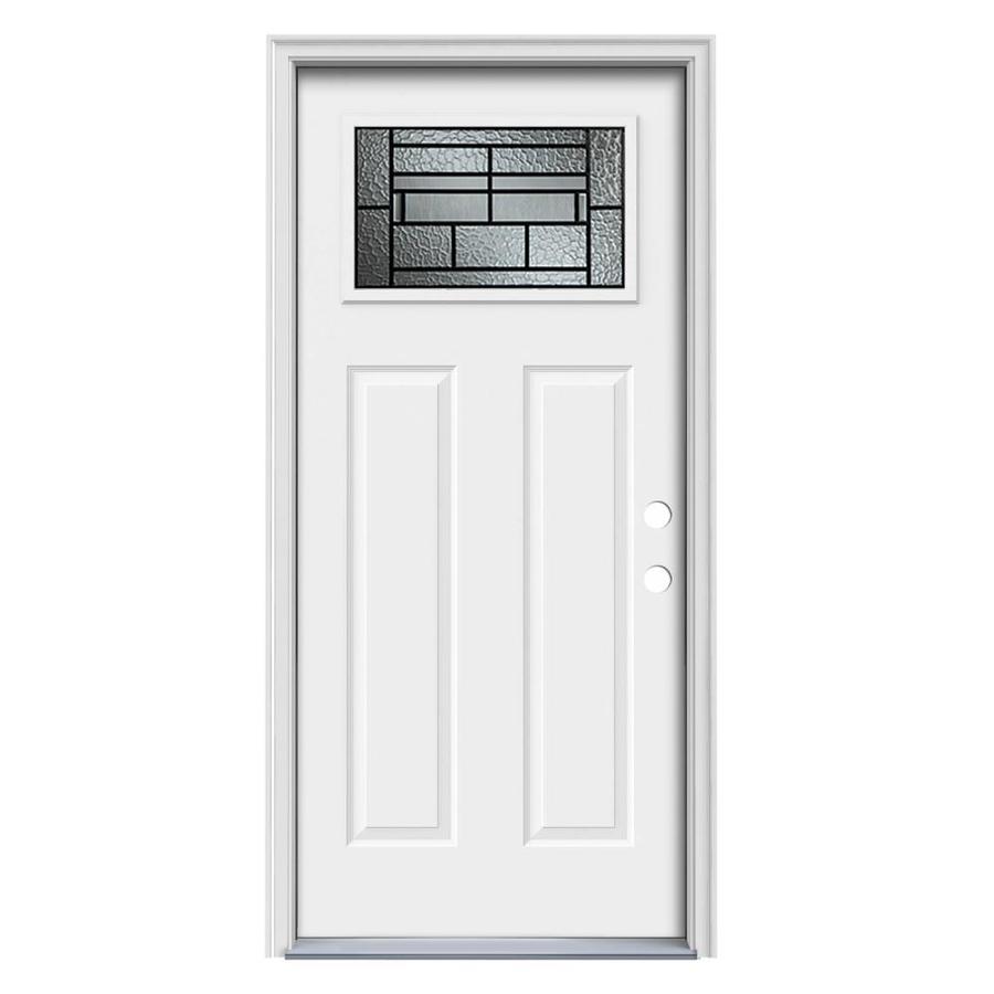 Jeld Wen Pembrook Craftsman Decorative Glass Left Hand Inswing