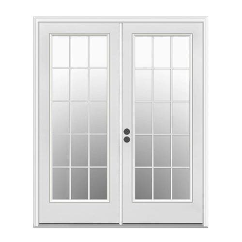 JELD-WEN 72-in x 80-in External Grilles Primed Steel Right-Hand Inswing ...