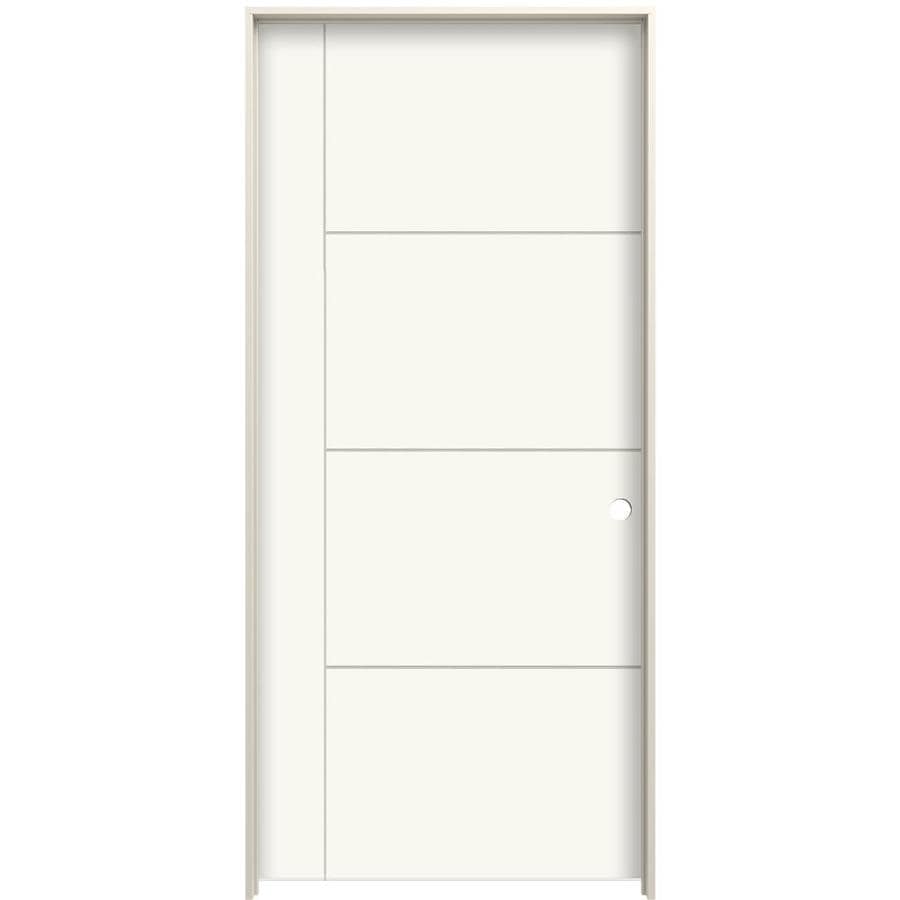 Jeld Wen Studio Sl130 White 5 Panel Square Solid Core Hardboard