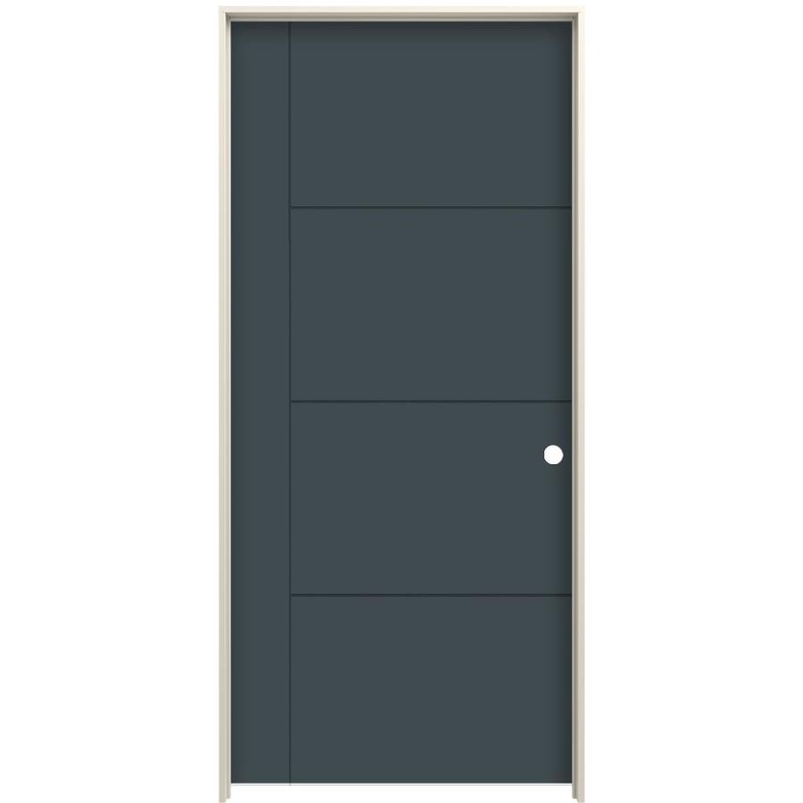 JELDWEN Studio SL130 Slate 5Panel Square Solid Core Hardboard