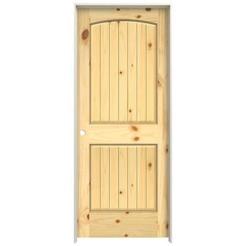 Interior Detailing Near Me >> JELD-WEN 0028v Unfinished 2-Panel Round Top Plank Wood Knotty Pine Pre-Hung Door (Common: 32-in ... Interior Detailing Near Me >> JELD-WEN 0028v Unfinished 2-Panel Round Top Plank Wood Knotty Pine Pre-Hung Door (Common: 32-in ...