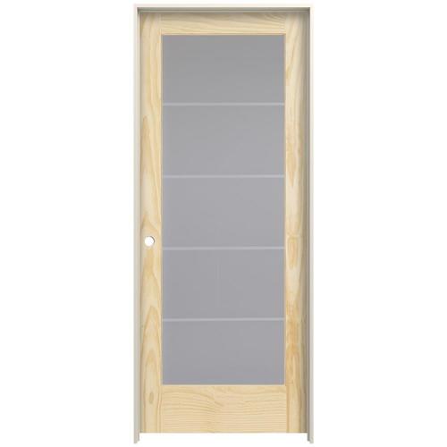JELDWEN 1501 Strada 24in x 80in Unfinished Frosted Glass Unfinished