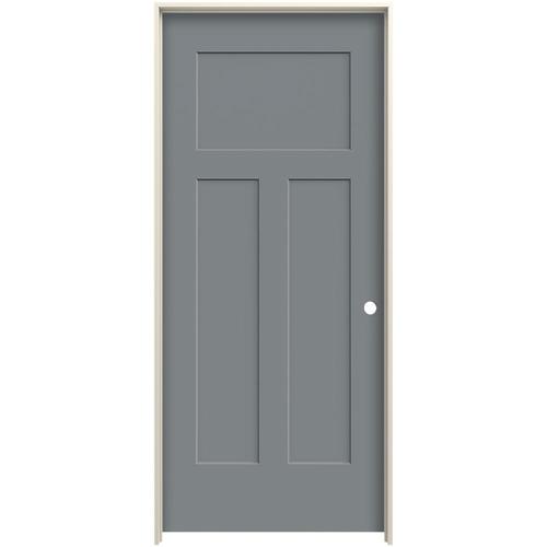 JELDWEN Graphite 3Panel Craftsman Solid Core Molded Composite Pre