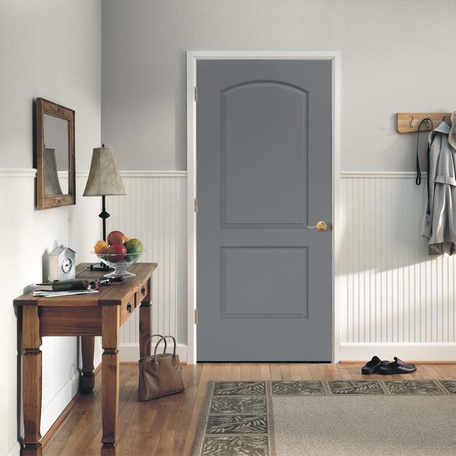 JELDWEN Continental Graphite 2Panel Round Top Hollow Core Molded