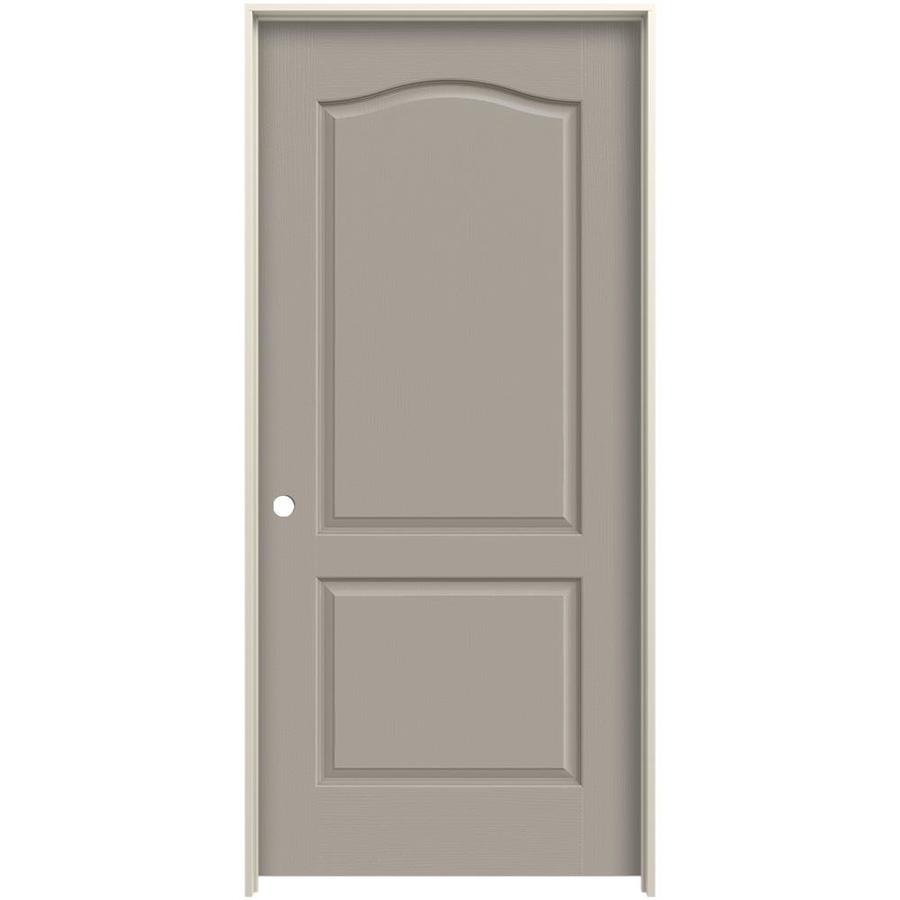 JELD-WEN Camden 32-in x 80-in Linen 2-Panel Arch Top ...