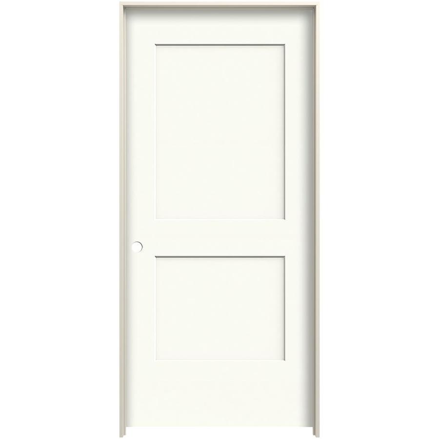 Jeld Wen Monroe White 2 Panel Square Solid Core Molded Composite