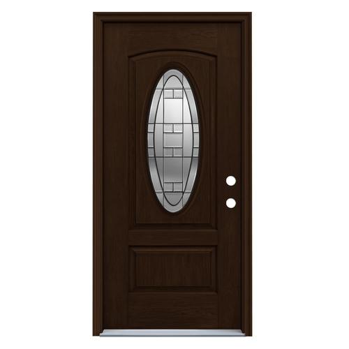 Jeld Wen Lexington Oval Lite Decorative Glass Left Hand Inswing