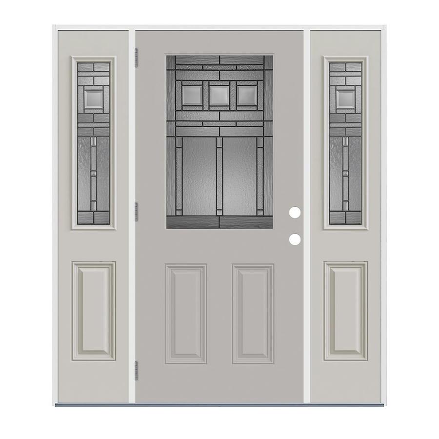 Jeld Wen Craftsman Half Lite Decorative Glass Right Hand Outswing