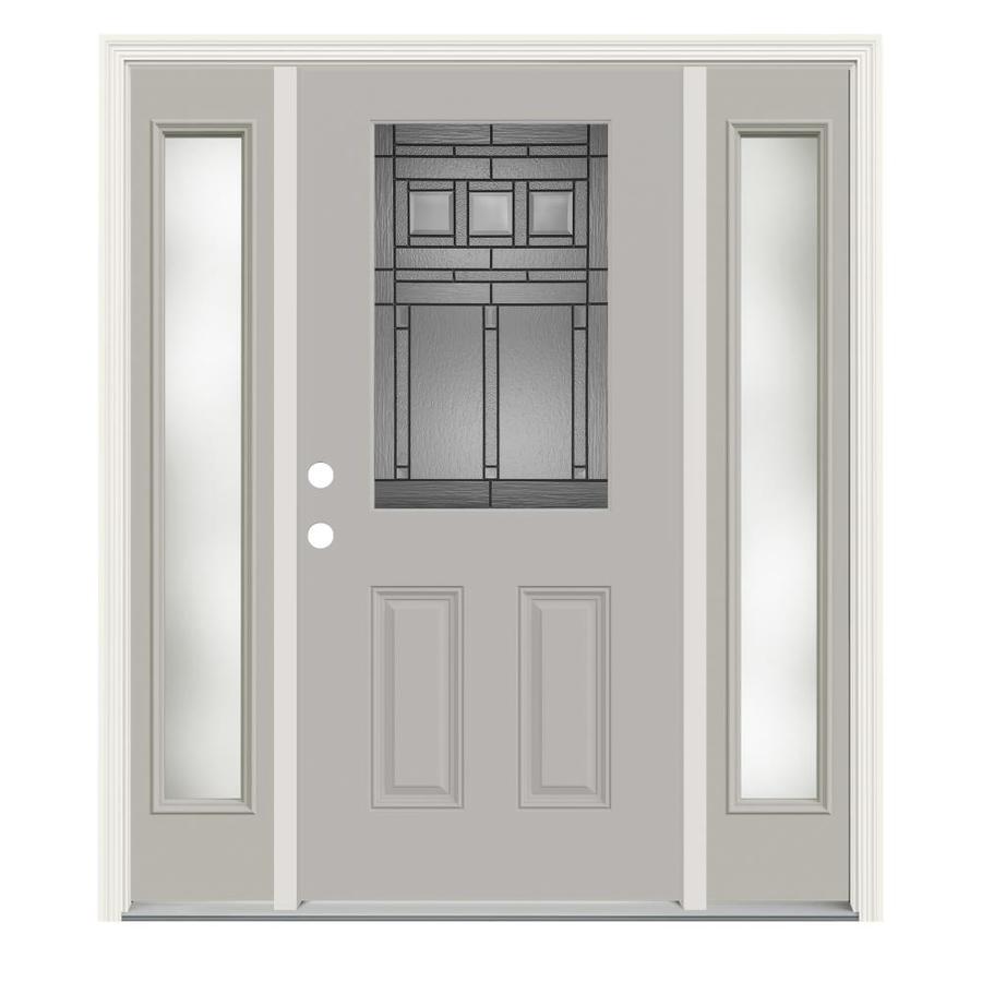 Jeld Wen Craftsman Half Lite Decorative Glass Right Hand Inswing