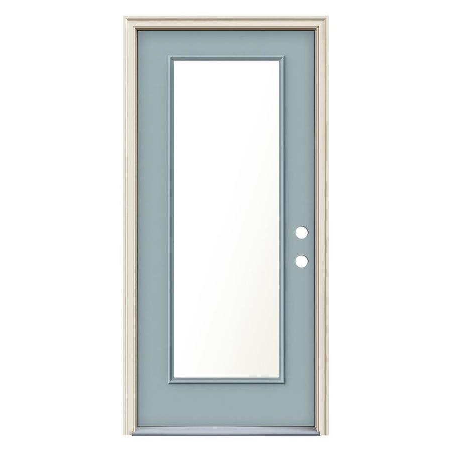 JELDWEN LeftHand Inswing Espresso Stained Fiberglass Prehung Entry