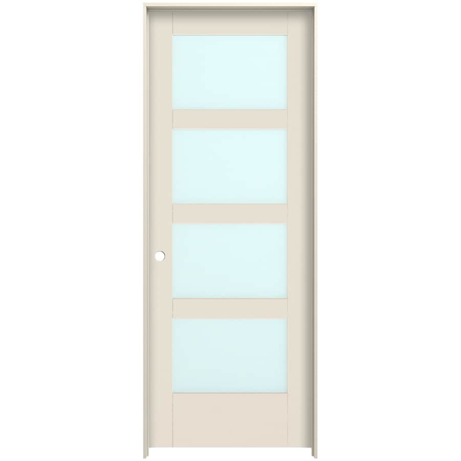 JELDWEN MODA PMT1044W 32in x 80in Primed Frosted Glass Solid Core