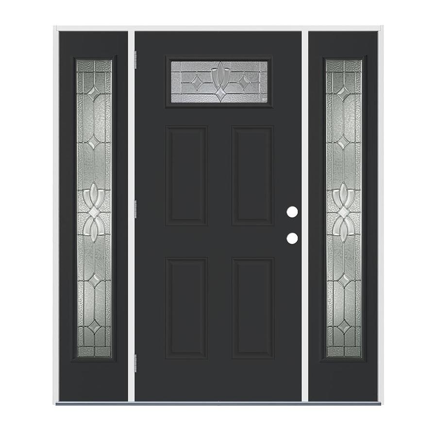 JELD-WEN Laurel 1/4 Lite Decorative Glass Right-Hand Outswing ...