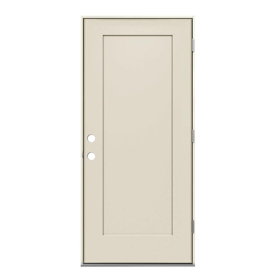JELDWEN LeftHand Outswing Primed White Primed Steel Prehung Entry