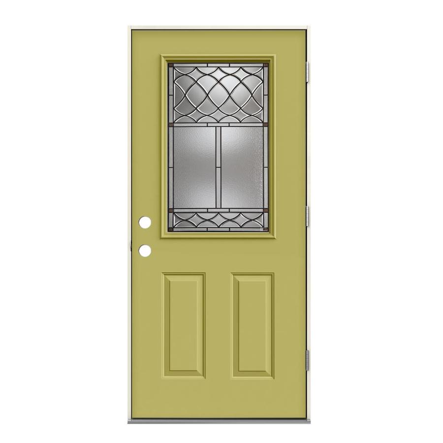 Jeld Wen Sheldon Half Lite Decorative Glass Left Hand Outswing