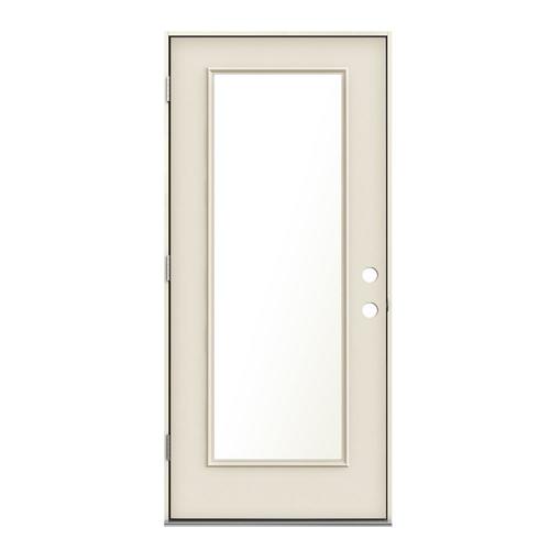 Jeld Wen Blanca 36 In X 80 In Steel Full Lite Right Hand Outswing Primed Prehung Single Front