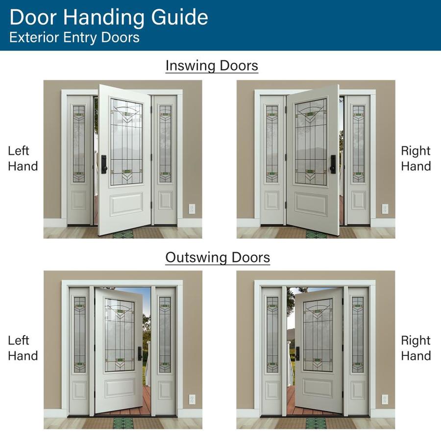 Jeld Wen Right Hand Outswing Modern White Painted Fiberglass