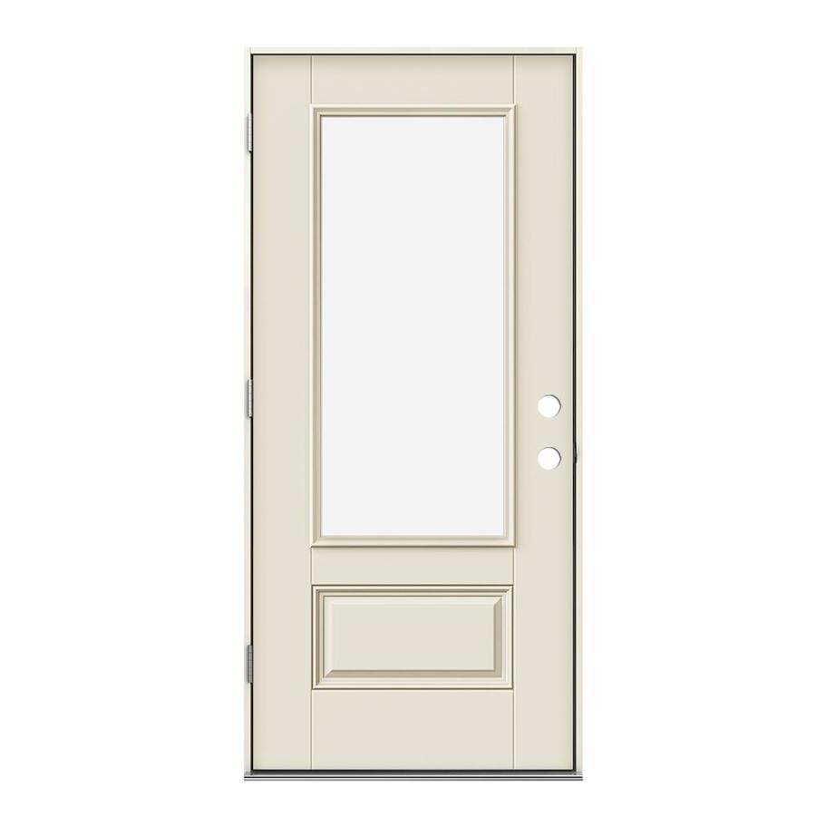 Jeld Wen 3 4 Lite Clear Glass Right Hand Outswing Primedwhite