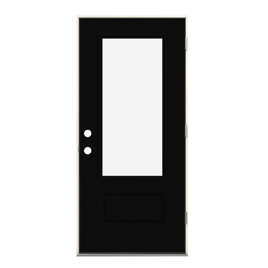 Jeld Wen 3 4 Lite Clear Glass Left Hand Outswing Peppercorn
