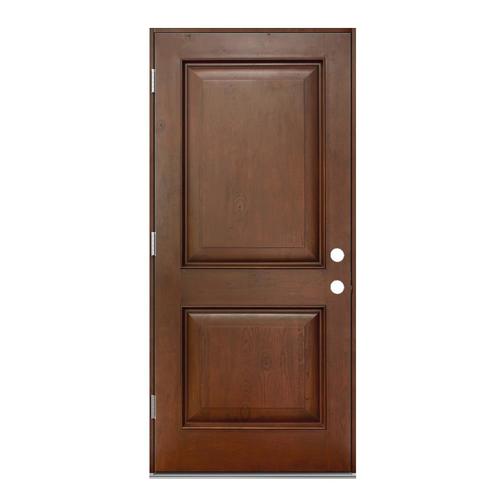 JELDWEN RightHand Outswing Antique Caramel Stained Fiberglass Prehung