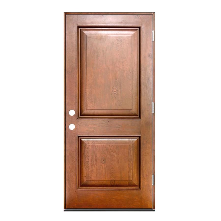Jeld Wen Left Hand Outswing Honey Stained Fiberglass Prehung Entry