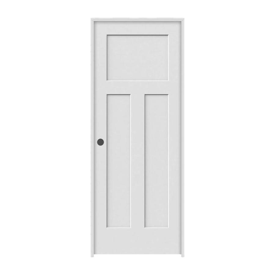 JELDWEN Interior Primed 3Panel Craftsman Hollow Core Molded Composite