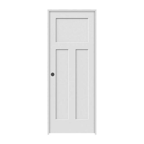 Jeld Wen Interior Primed 3 Panel Craftsman Hollow Core Molded Composite Pre Hung Door Common 36 In X 80 In Actual 37 375 In X 81 75 In At