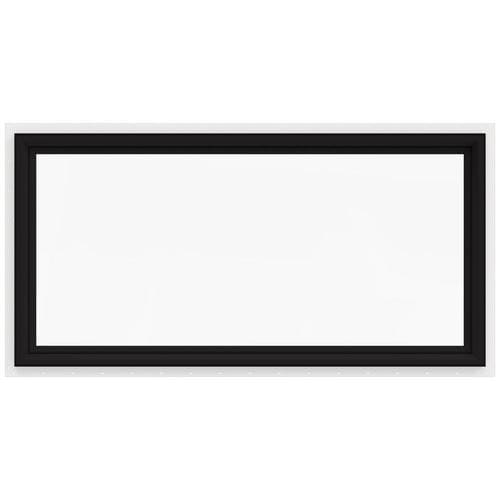 JELD-WEN Rectangle New Construction Black Window (Rough Opening: 48-in ...