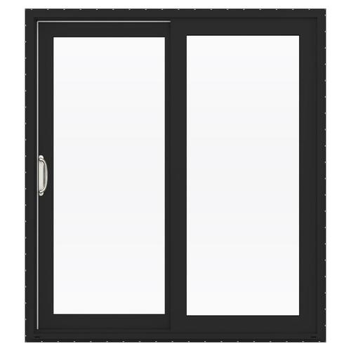 JELD-WEN FiniShield V-4500 Clear Glass Bronze Vinyl Left-Hand Sliding ...