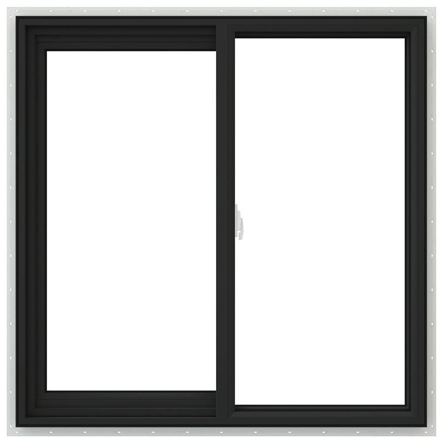 JELD-WEN V-2500 Left-operable Vinyl New Construction Bronze Sliding ...
