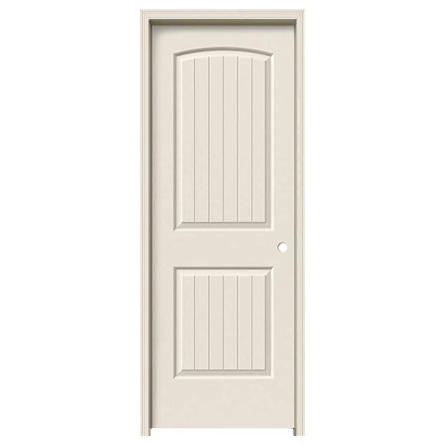 Jeld Wen Santa Fe Primed 2 Panel Round Top Plank Hollow Core