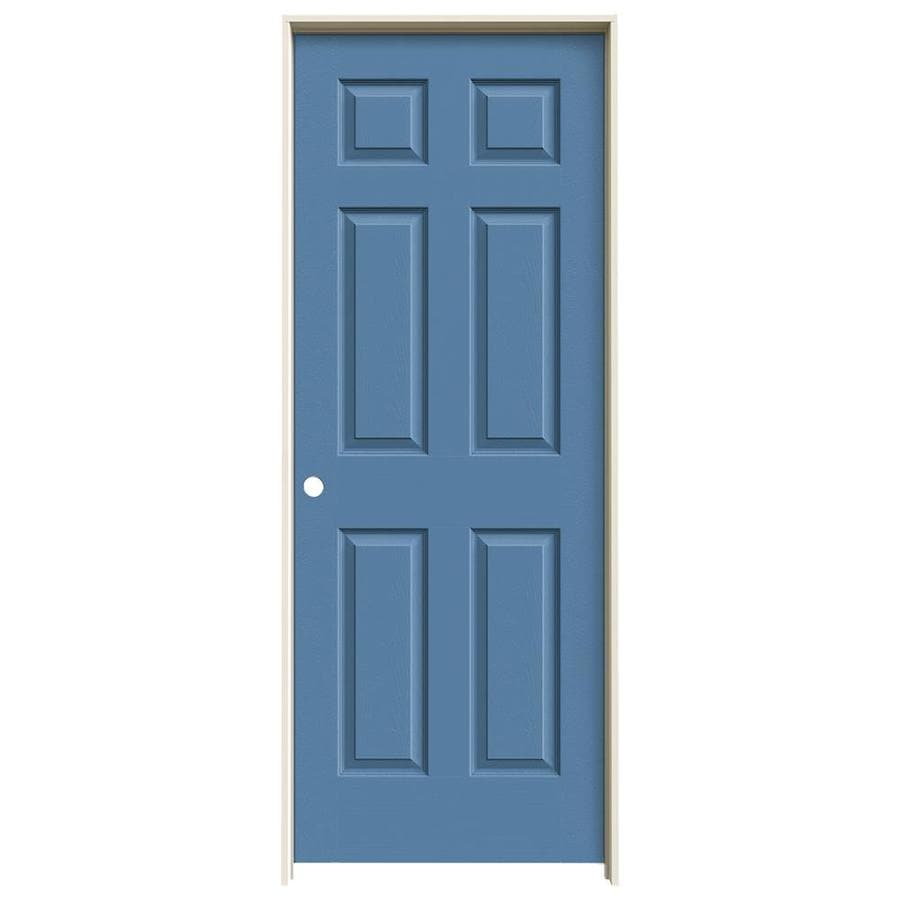 Jeld Wen Colonist Blue Heron 6 Panel Hollow Core Molded Composite