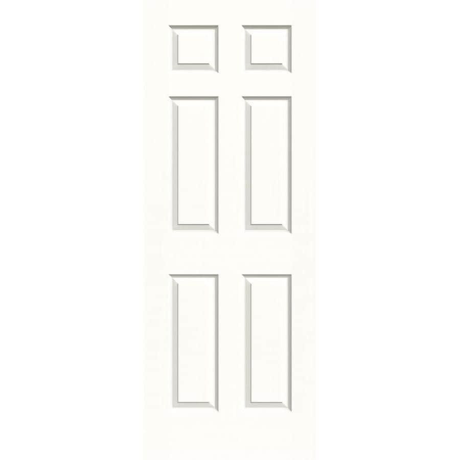 Colonist Snow Storm 6 Panel Solid Core Molded Composite Slab Door Common 30 In X 80 In Actual 30 In X 80 In