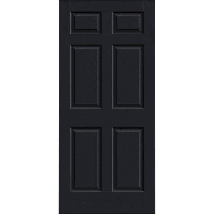 Colonist Midnight 6 Panel Solid Core Molded Composite Slab Door Common 36 In X 80 In Actual 36 In X 80 In