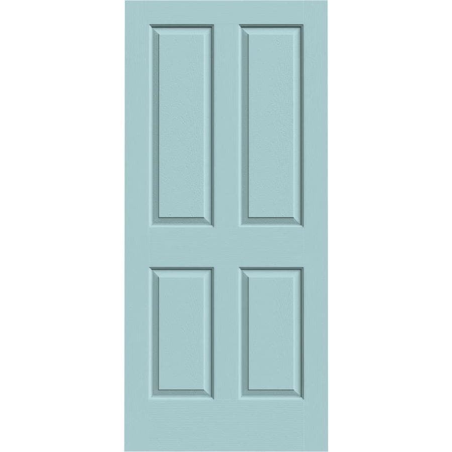 Jeld Wen Coventry Sea Mist 4 Panel Square Solid Core Molded