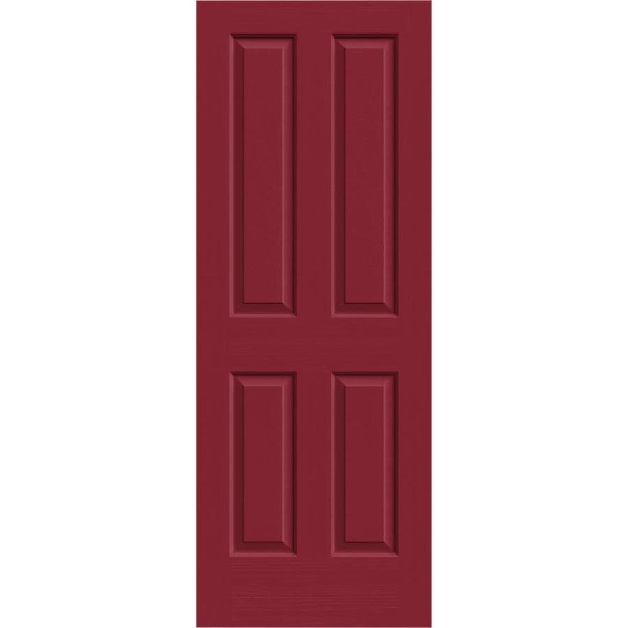 Jeld Wen Coventry Barn Red 4 Panel Square Hollow Core Molded