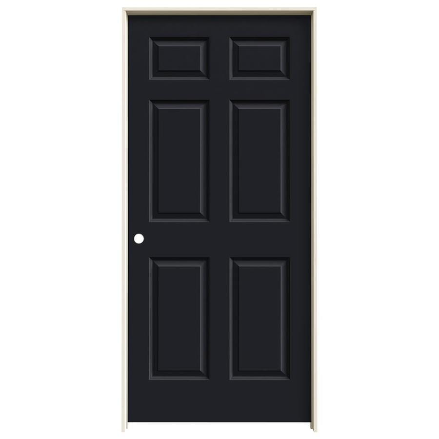 JELD-WEN Colonist Midnight 6-Panel Hollow Core Molded Composite Pre-Hung Door (Common: 36-in x 80-in; Actual: 37.5625-in x 81.6875-in)