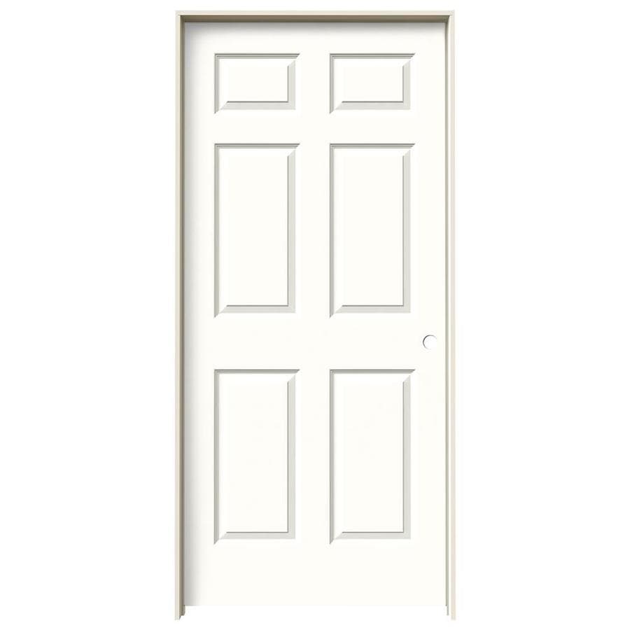 Jeld Wen Colonist Snow Storm 6 Panel Solid Core Molded Composite