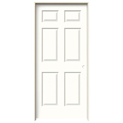 Jeld Wen Colonist Snow Storm 6 Panel Solid Core Molded Composite