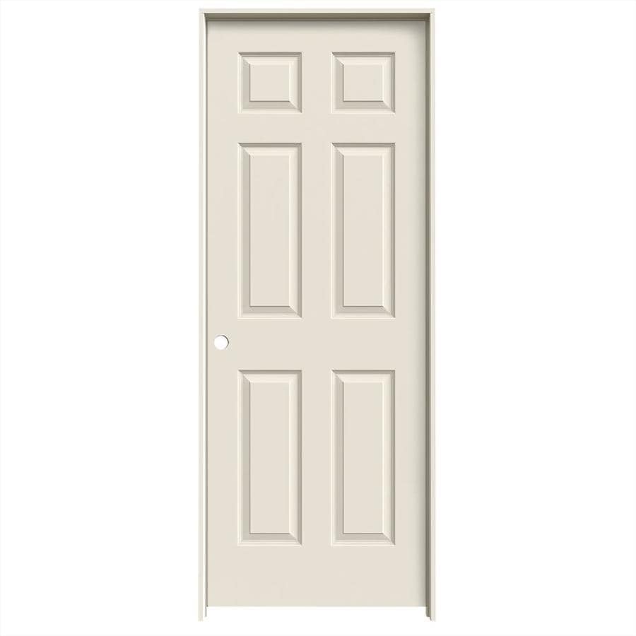 Jeld Wen Colonist Primed 6 Panel Solid Core Molded Composite Pre