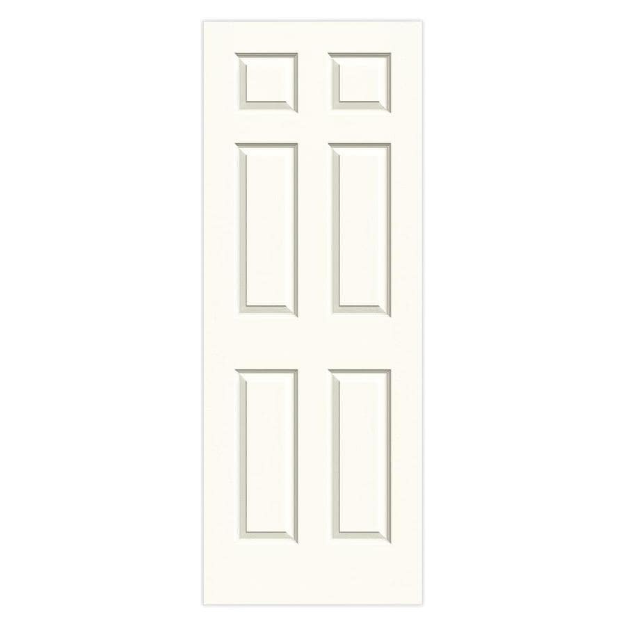 JELD-WEN Colonist White 6-Panel Solid Core Molded Composite Slab Door (Common: 32-in x 80-in; Actual: 32-in x 80-in)