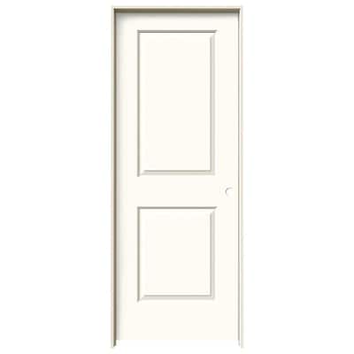 Cambridge White 2 Panel Square Solid Core Molded Composite Pre Hung Door Common 32 In X 80 In Actual 33 5625 In X 81 6875 In